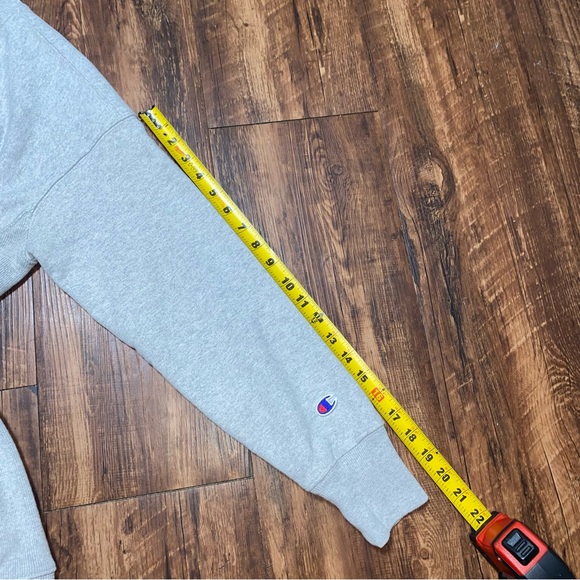 Champion Grey Unisex Reverse Weave High Neck Pullover Sweater Medium - Picture 6 of 8